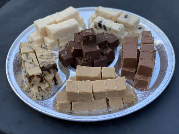 Photo of a tray of fudge