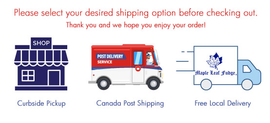 Maple Leaf Fudge Shipping