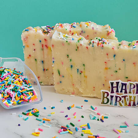 Birthday Cake Fudge with sprinkles
